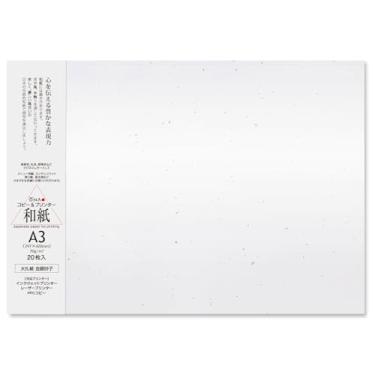 Imagem de ONAO Folha de papel Washi tamanho A3 [folha dourada e prata] papel para impressora (20 folhas), impressão a laser e jato de tinta para impressão, saudação, convite, artesanato, feito no Japão (47348)