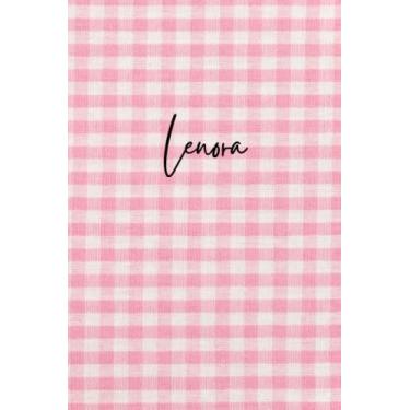 Imagem de Personalized Pink Lenora Notebook: Pink Texture Notebook - Pink Pattern Notepad - Girls Notebook - Lined Journal - Lenora Diary