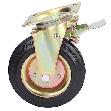 Imagem de Rodas de rodízio de 8 polegadas Vomeko, rodízios para serviços pesados, roda de borracha de cubo de liga de rolamento de rolo de rodízio universal, para bancada de trabalho,