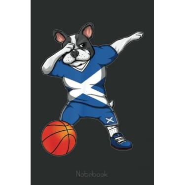 Imagem de Dabbing French Bulldog Scotland Basketball Fans Notebook: A blank lined basketball notebook 6x9 in 110 Pages that makes a fun basketball gift for teen girls, women's basketball, team basketball gifts
