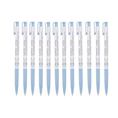 Imagem de ZEESOON Xeno Lunatic Lunny Caneta esferográfica fina de 0,38 mm, 12 unidades, feita na Coreia (azul, 12 peças)