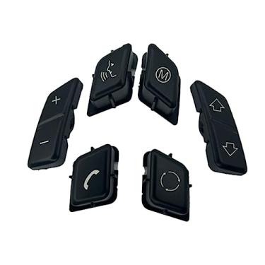 Imagem de CYCDIY Interruptor de controle de volante de carro preto M capa de substituição para BMW Série 3 E90 E92 E93 M3 /X1 E84 Acessório automotivo (Modelo B)