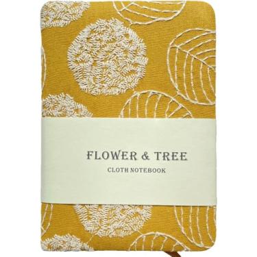 Imagem de ipoul Caderno A6, diário de bolso, diário bordado para meninas, caderno de tecido pequeno, diário plano de capa dura, caderno e caderno de esboços forrados 10 x 15 cm, diário fofo, diário de escrita