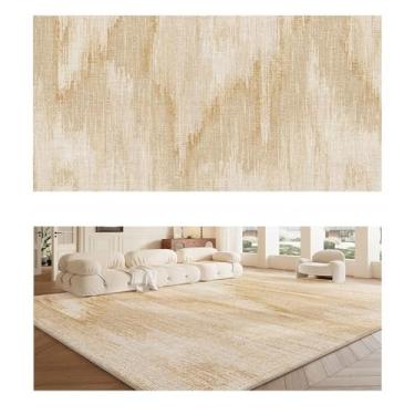 Imagem de Tapete Bege Abstrato Creme Sala de Estar Tapetes Decorativos de Luxo Tamanho Grande Tapete Fácil de Limpar Sofá Quarto Tapetes, AX044,3,B,120x160cm
