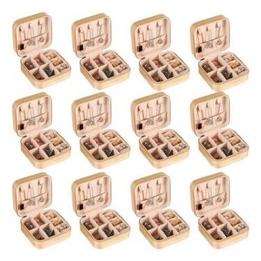 Imagem de Kit 12 Mini Porta Joias Bijuteria armazenamento de colar Anéis Estojo 