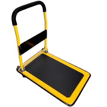 Imagem de Carrinho Plataforma 150 Kg Aço Dobrável Torakipa Amarelo (AMARELO)
