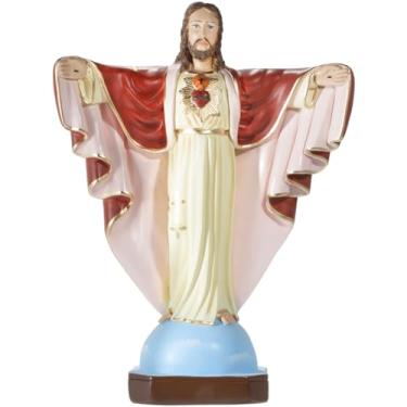 Imagem de Imagem Oxalá 20cm Manto Vermelho Gesso Escultura Umbanda