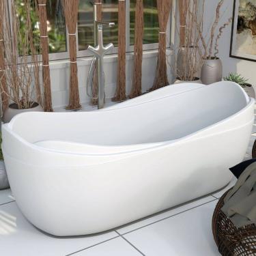 Imagem de Banheira de Imersão Mondialle Modelo Saturnia 180cm X 85cm X 64cm em Acrilico Branco