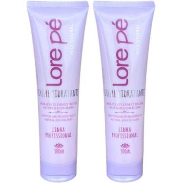 Imagem de CREME HIDRATANTE EXTRATOS NATURAIS E COLAGENO  300ml LORE PÉ - KIT 2un