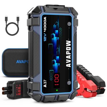 Imagem de Bateria de carro Jump Starter AVAPOW A37 4000A Peak 12V 10L