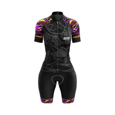 Imagem de Macaquinho Ciclismo Spartan Spt Manga Curta Proteção UV Ref 09-Feminino