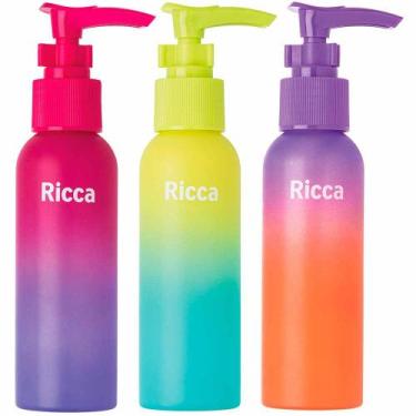 Imagem de Kit de Viagem Ricca com 3 Frascos Degradê, Kit