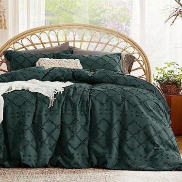 Imagem de Capa de edredão Bedsure Boho Queen Size Forest Green