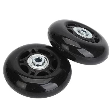 Imagem de Rodas de substituição para mala de bagagem, rodízio giratório silencioso, fácil de instalar para viajantes, design universal de roda (68 x 24 mm / 2,7 x 0,9 pol.)