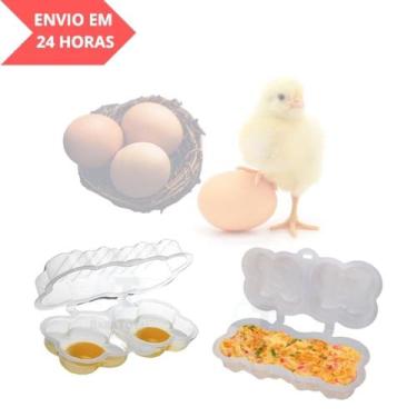 Imagem de Forma 2 em 1 para Ovo e Omelete de Microondas Formato Flor - CAMP HOME
