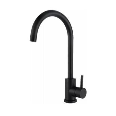 Imagem de torneira monocomando cozinha bancada inox preto fosco - MQC imports