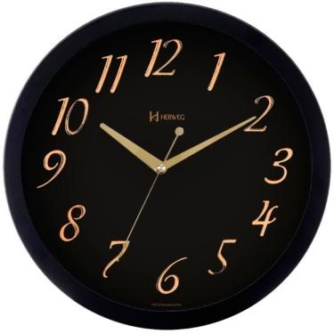 Imagem de Relógio De Parede Herweg Ref: 6730-034 Alumínio Preto