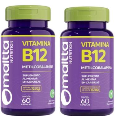 Imagem de Kit 2x Vitamina B12 Metilcobalamina Suplemento 120 Cápsulas - Duom, Vi