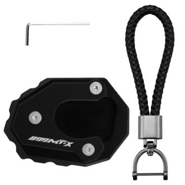 Imagem de XIDAODIT Para CFMOTO 800MT-X 800MTX 2024 2025 Placa de base de suporte de motocicleta e conjunto de chaveiro (preto)