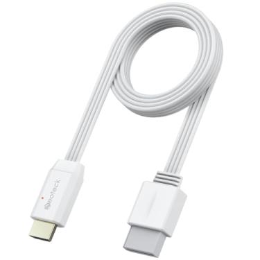 Imagem de Neoteck Conversor Wii para HDMI 1080P 5 pés/150 cm Cabo HDMI embutido para TV, adaptador HDMI Plug and Play compatível com Wii, Wii U, HDTV, etc. - Branco