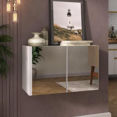 Imagem de Aparador Buffet Suspenso com Espelhos 2 Portas Multimóveis MP8003, Bra