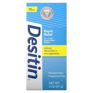 Imagem de Creme para assaduras Desitin Rapid Relief, óxido de zinco cremoso