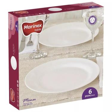 Imagem de Conjunto de Pratos 6 Peças Raso Menu Opaline Duralex