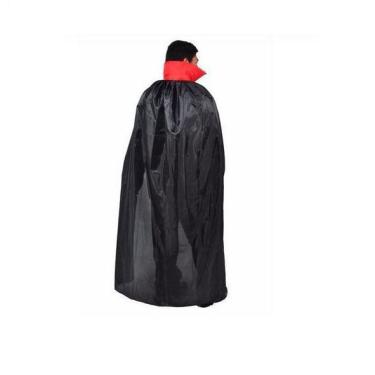 Imagem de Capa De Bruxa Longa Vampiro Halloween Dracula Fantasia adulto