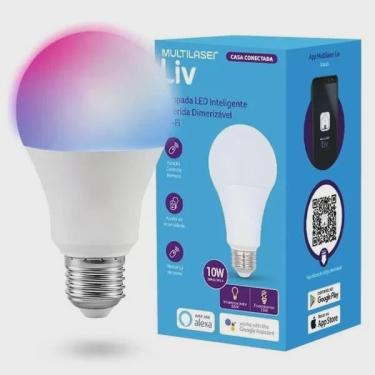 Imagem de Lampada bulbo LED wi-fi 10W Com dimmer E mudanca de cor rgb