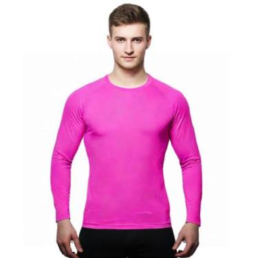 Imagem de Camisa Uv 50 Manga Longa Slim Térmica Segunda Pele - Genérico, Rosa pi