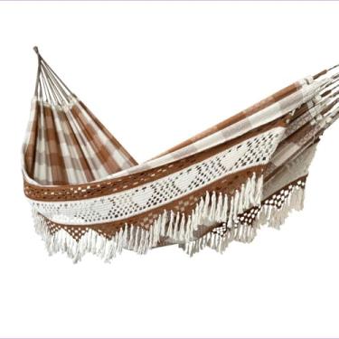 Imagem de Rede De Dormir Descanso Casal Luxuosa Gigante(Caramelo Bege Varanda Coração)