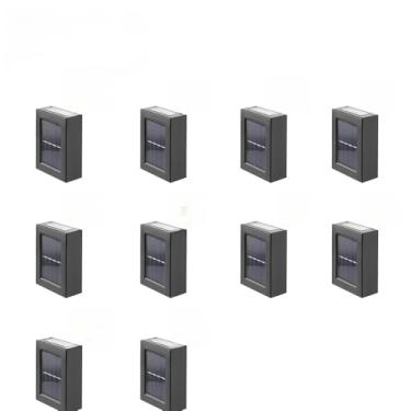 Imagem de Luminaria de Mesa Solar À Prova D'água Kit Lustres Brilhante Para Jardim Varanda Parede Externa Decorativa(KIT10-Luz quente)