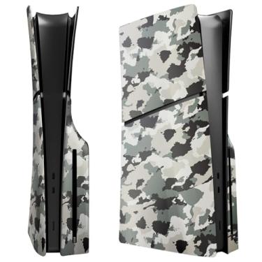 Imagem de IMOFEE Placas De Cobertura Slim Disc Edition Para Console Ps5 Slim, Painéis De Concha Compatíveis Com Acessórios Playstation 5 Slim, Placa Frontal De Substituição Protetora (Camuflagem)