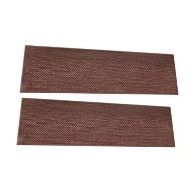 Imagem de IEUDNS 2x escadas de pisos de não deslizamento e protetor de bastão 21.65x7.87inch para escadas de madeira corredores de escadas para crianças idosos, Cor Café