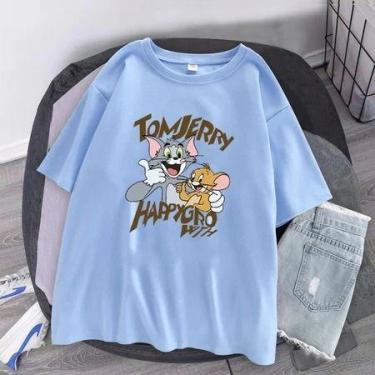 Imagem de Camiseta Tom e Jerry Premium Unissex Desenho Rato e Gato Envio Imediat