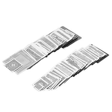 Imagem de BGA Universal Rebouring Rework Stencils Kit Modelo de Aço de Malha Conjunto de Calor para Laptop Comunicação da área de Comunicação Principal Cartão de Gráficos 130pcs