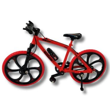 Imagem de Bicicleta Speed Mountain Bike De Metal Miniatura - PeD, Vermelho