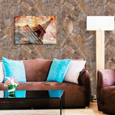 Imagem de Papel de Parede Pedras Rústica Fiorella - Inove Papéis de Parede 