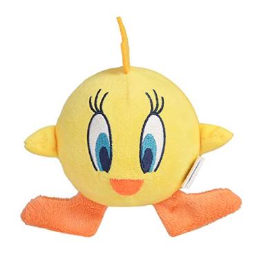 Imagem de LOONEY TUNES para animais de estimação amarelo piu pássaro bola corpo pelúcia cão brinquedo para todos os cães | Brinquedo estridente para cães brinquedo mastigar | Personagem de pássaro piu piu brinquedo de pelúcia macio para cães