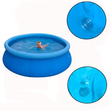 Imagem de Piscina Inflável Redonda Azul 1000 Litros Verão Diversão