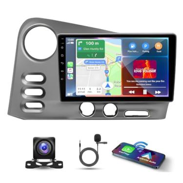 Imagem de Estéreo automotivo Android 13 de 9 polegadas para Toyota Matrix Pontiac Vibe 2003 2004 tela sensível ao toque 2 Din receptor de rádio automotivo com Carplay Android Navegação GPS automática AHD