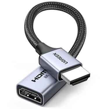 Imagem de UGREEN Extensor HDMI 8K Cabo de extensão HDMI 0,5 pés macho para fêmea Cabo adaptador 8K @ 60 Hz 4K @ 240 Hz 2.1 48 Gbps de alta velocidade, compatível com PS5/Nintendo Switch/Xbox Series X/R