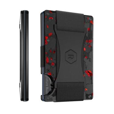 Imagem de Carteira Masculina Ridge, Compacta, Minimalista, Porta-cartões, Bolso frontal, Proteção RFID, Alça de Dinheiro, One Size