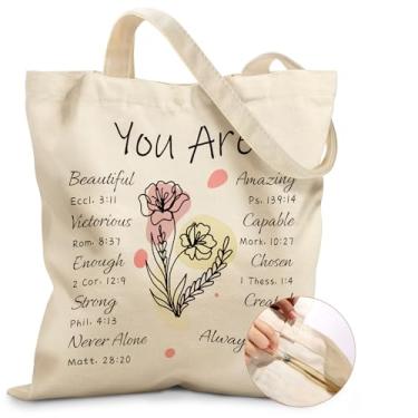 Imagem de Miss Adola Bolsa de lona feminina – Bolsa de lona estética com zíper, fofa, elegante, reutilizável, bolsa de ombro para compras, trabalho, férias diárias, bíblia de flores roxas