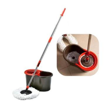 Imagem de Mop Giratório Esfregão com Balde 8 Litros cabo de até 125cm Limpeza Pr