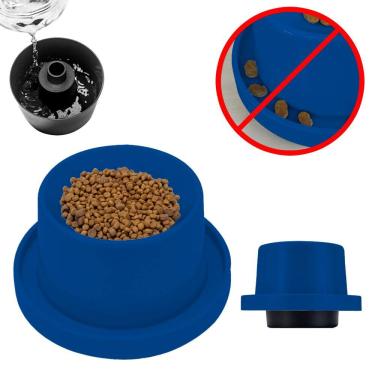 Imagem de Comedouro para Gato Antiformiga Higiênico Elevado com Base Antiderrapante Plástico Ergonômico