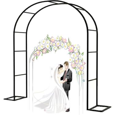 Imagem de Arco de casamento quadro, rosa treliça, escalada rosa treliça, arcos de rosas feitos de metal, arco de balão, arco de metal estável para várias plantas de escalada, uma cor, w300 x h220cm