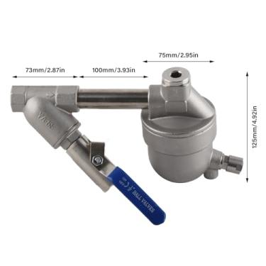 Imagem de Compressor de Ar Automático Drenador Aço Inoxidável Válvula Pneumática para Tanque de Gasolina (Mingzheerbfnpto34-12)