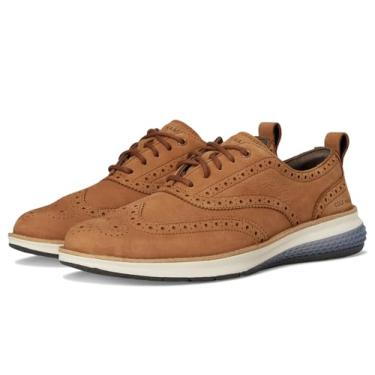 Imagem de Cole Haan Og Energyweave Wingtip Oxford masculino, Nobuck caramelo dourado/azul chinês/marfim, 38