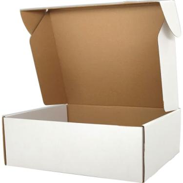 Imagem de Lmuze Caixas De Remessa Brancas Para Pequenas Empresas, Pacote Com 20 Papelão Ondulado 30 X 7,5 Cm, Embalagens Correspondência, Presentes Artesanais E Produtos Presentear